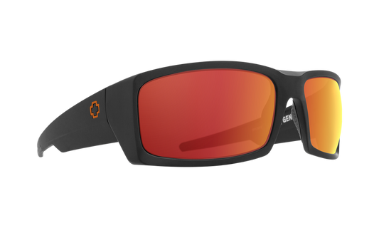 SPY GENERAL - SPY + Dale Jr Matte Black / Happy Gray Green with Orange Spectra Mirror