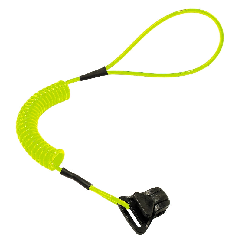 Ergodyne Squids 3158 Coiled Hard Hat Lanyard with Clamp 2lbs 19159 Lime
