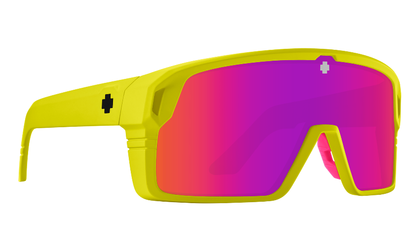 SPY MONOLITH - Matte Neon Yellow / Happy Gray Green Pink Spectra Mirror