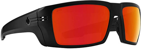 SPY REBAR - ANSI Matte Black / Happy Bronze Red Spectra Mirror