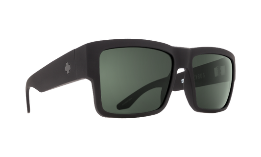 SPY CYRUS - Soft Matte Black / Happy Gray Green Polar