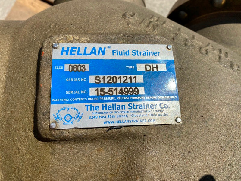 Hellan 6" 150 Brass In-line Flow Type DH Manual Strainer