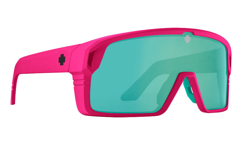 SPY MONOLITH - Matte Neon Pink / Happy Bronze Light Green Spectra Mirror