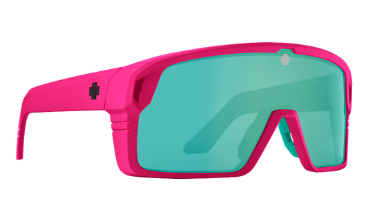 SPY MONOLITH - Matte Neon Pink / Happy Bronze Light Green Spectra Mirror